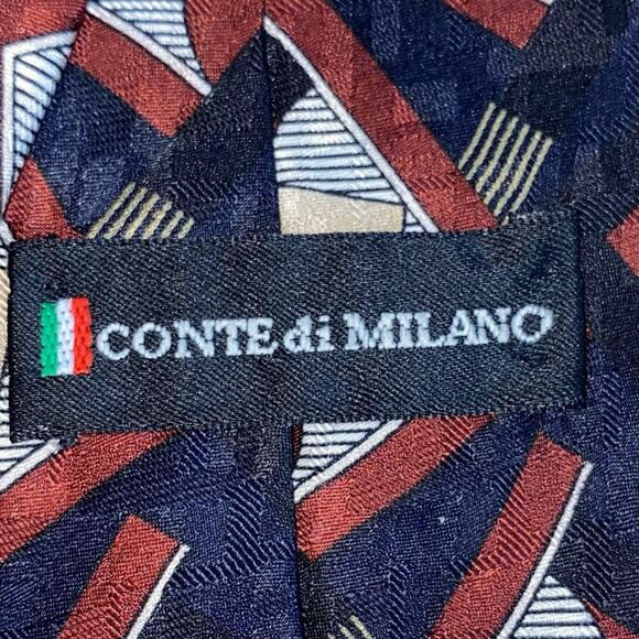 Conte di Milano Silk Patterned Tie - Picture 6 of 6